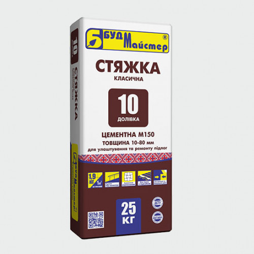 ДОЛІВКА-10 Стяжка для пола цементная (25 кг)(48 шт.п)