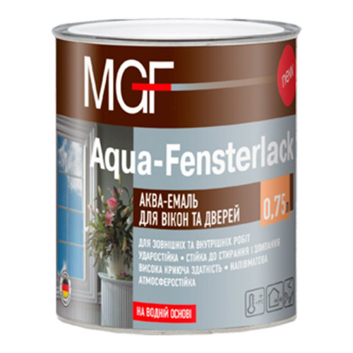 MGF Акваемаль для вікон і дверей Aqua-Fensterlack (0.75л)