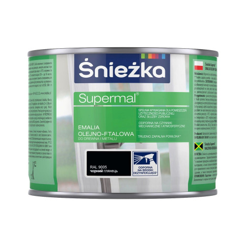 Супермаль ол.-фтало. глянсова чорна RAL9005 (0,4л) (уп-8 шт.)