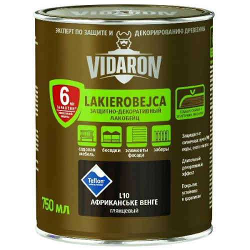 Vidaron Лакобейц L10 африканське венге (0.75л)(уп-8шт)