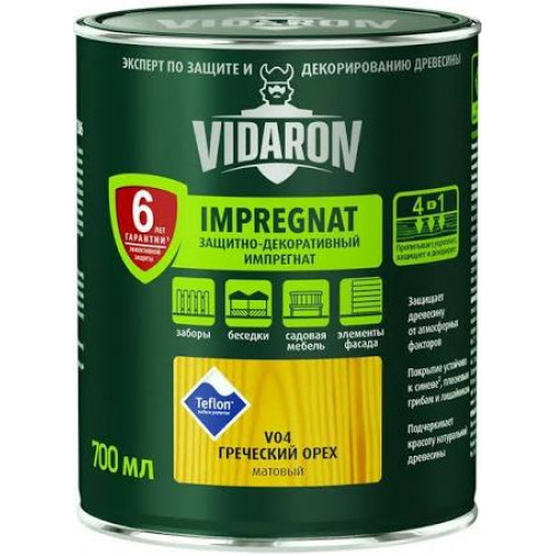 Vidaron Імпрегнат V04 волоський горіх (0.7л)(уп-8шт)