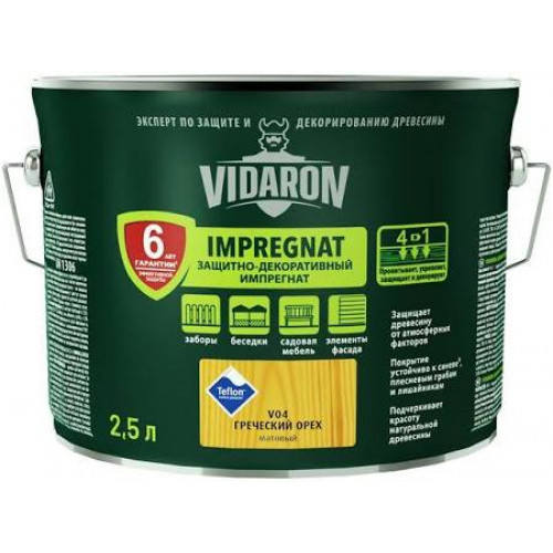 Vidaron Імпрегнат V04 волоський горіх (2,5л) (уп-1шт) (п-168шт)