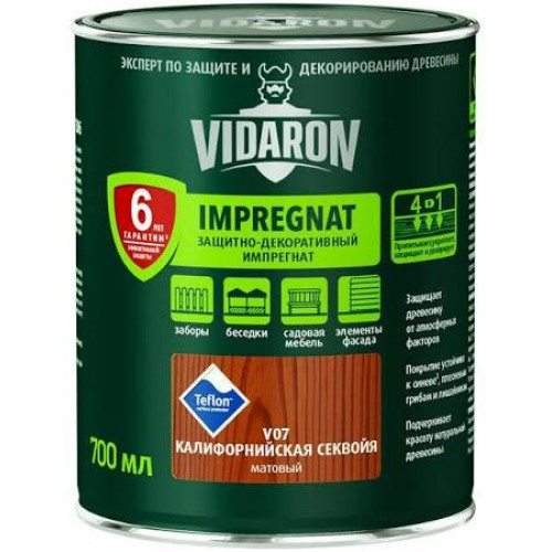 Vidaron Імпрегнат V07 каліфорнійська секвоя (0.7л)(уп-8шт) (п-768шт)