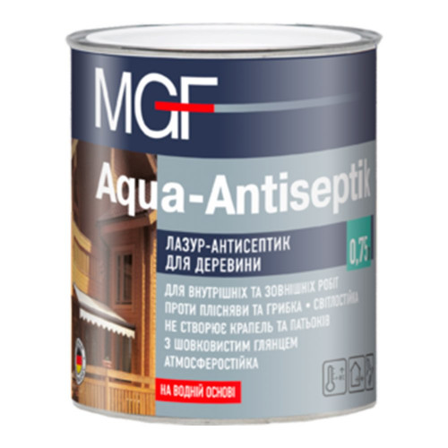 MGF Лазур-антисептик Aqua-Antiseptik белый 10л