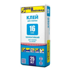 КЛЕЙ-16 клеевая смесь теплостойкая для каминов и печей (25 кг)(48 шт.п)